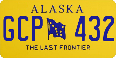 AK license plate GCP432