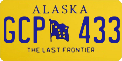 AK license plate GCP433