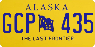 AK license plate GCP435