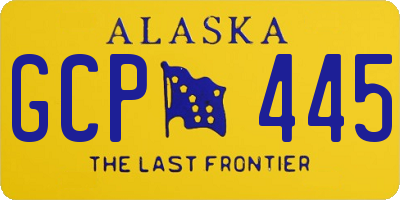 AK license plate GCP445