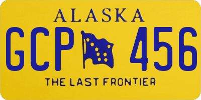 AK license plate GCP456