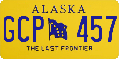 AK license plate GCP457