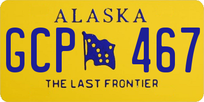 AK license plate GCP467