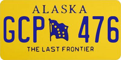 AK license plate GCP476