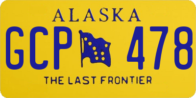 AK license plate GCP478