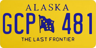 AK license plate GCP481