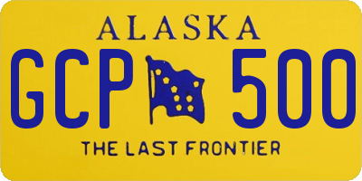 AK license plate GCP500