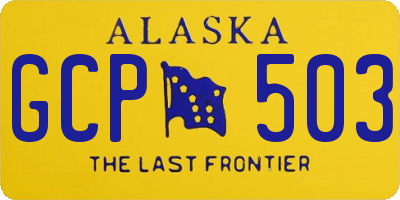 AK license plate GCP503