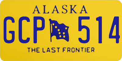 AK license plate GCP514