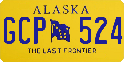 AK license plate GCP524