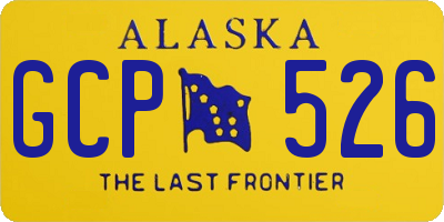 AK license plate GCP526