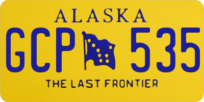 AK license plate GCP535