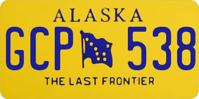 AK license plate GCP538