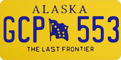 AK license plate GCP553