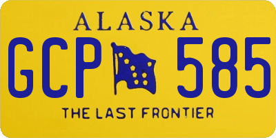 AK license plate GCP585