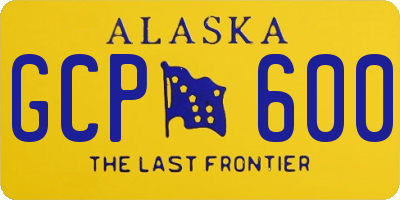 AK license plate GCP600