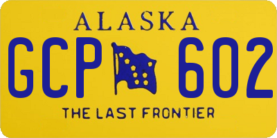 AK license plate GCP602