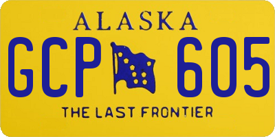 AK license plate GCP605