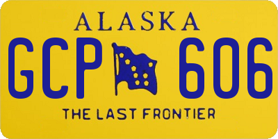 AK license plate GCP606