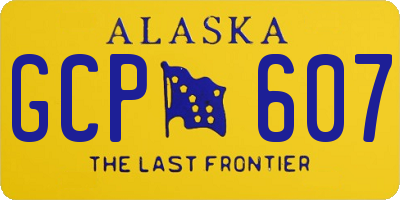 AK license plate GCP607