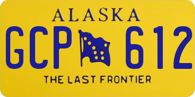 AK license plate GCP612