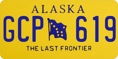 AK license plate GCP619