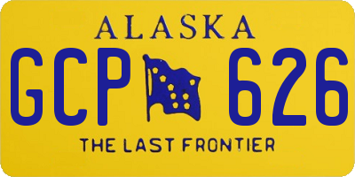AK license plate GCP626