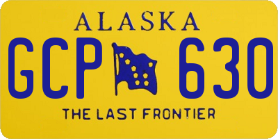 AK license plate GCP630