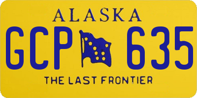 AK license plate GCP635