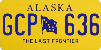 AK license plate GCP636