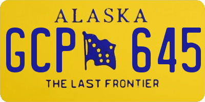 AK license plate GCP645