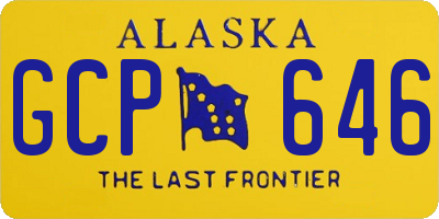 AK license plate GCP646