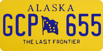 AK license plate GCP655