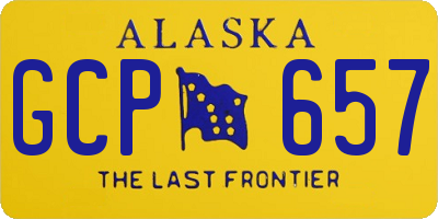 AK license plate GCP657