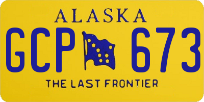 AK license plate GCP673