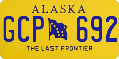AK license plate GCP692