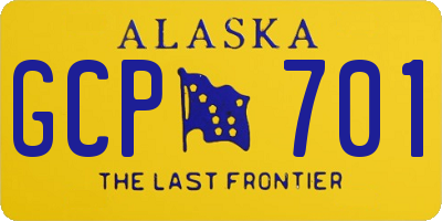 AK license plate GCP701