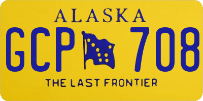 AK license plate GCP708
