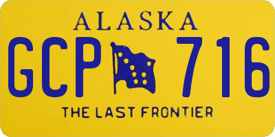 AK license plate GCP716