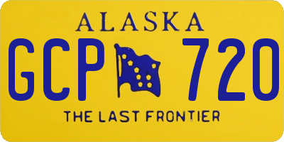 AK license plate GCP720