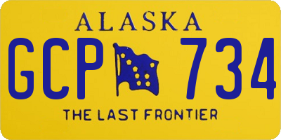AK license plate GCP734