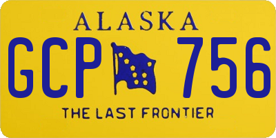 AK license plate GCP756