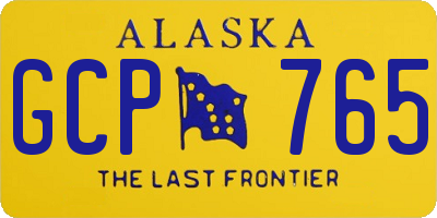 AK license plate GCP765