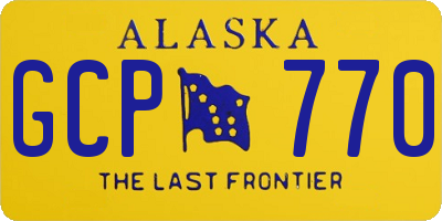 AK license plate GCP770