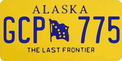 AK license plate GCP775