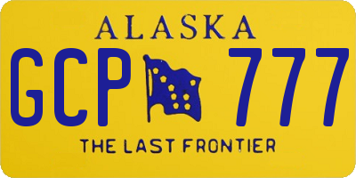 AK license plate GCP777
