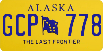 AK license plate GCP778