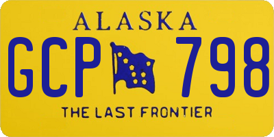 AK license plate GCP798