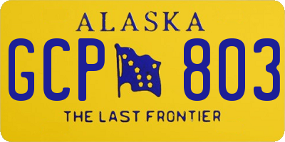 AK license plate GCP803