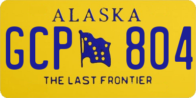 AK license plate GCP804